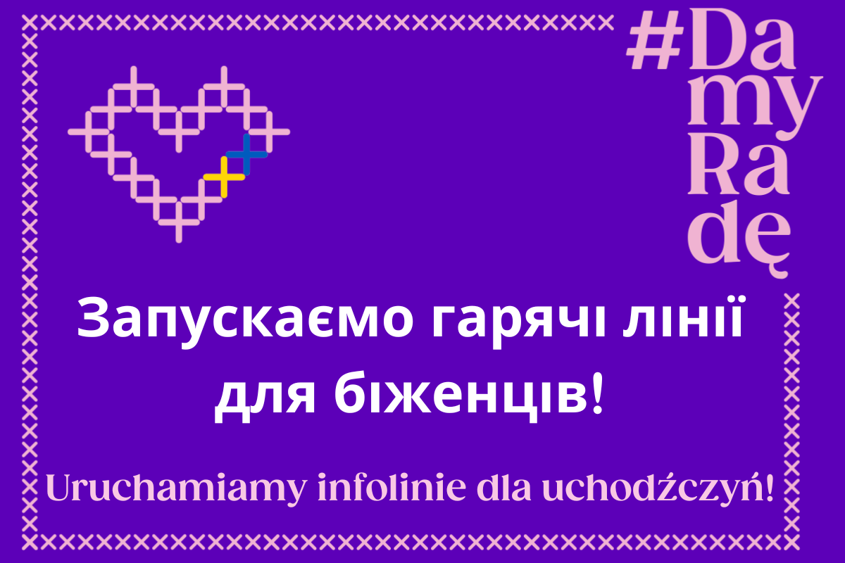 infolinie dla uchodźczyń grafika