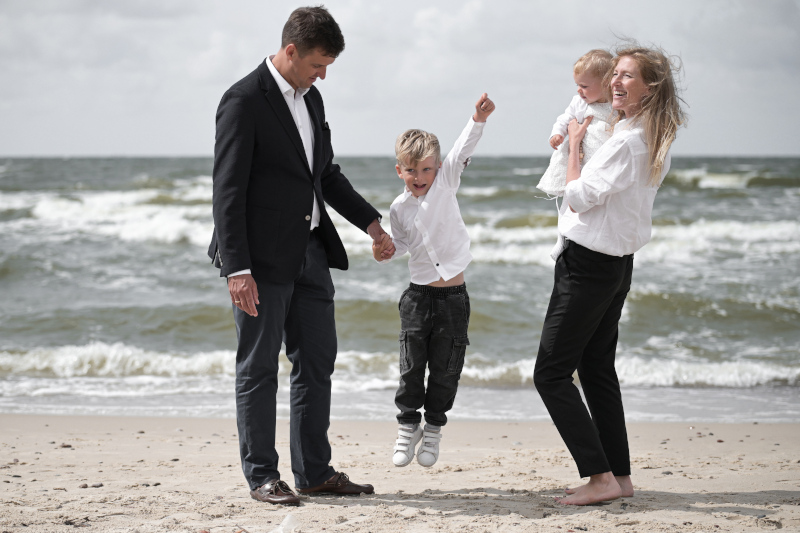 Jurate Meciute-Kvoka z rodziną