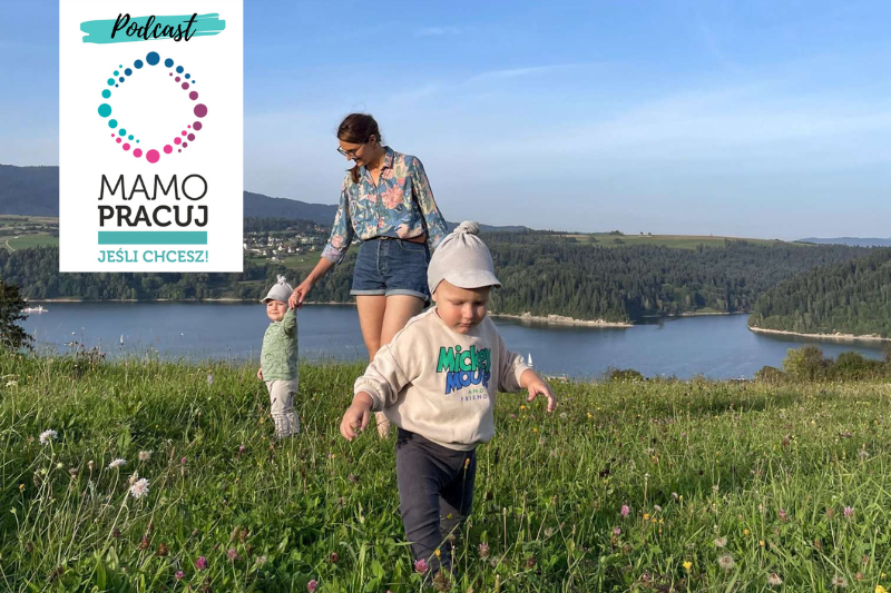 grafika podcast Sylwia Schlegel z dziećmi