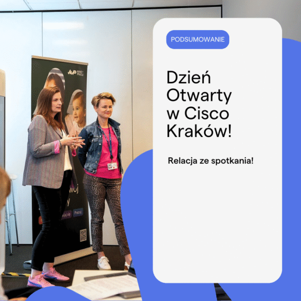 grafika ze zdjęciem z dnia otwartego w Cisco Kraków